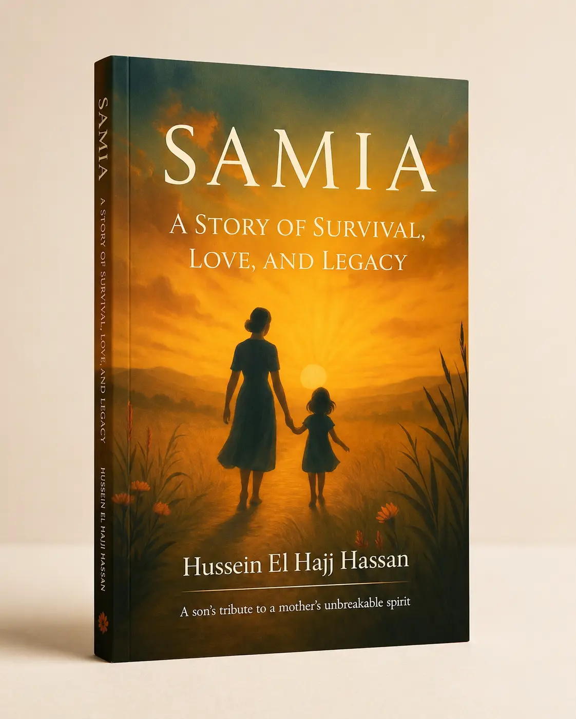 Studio view of Samia standing upright