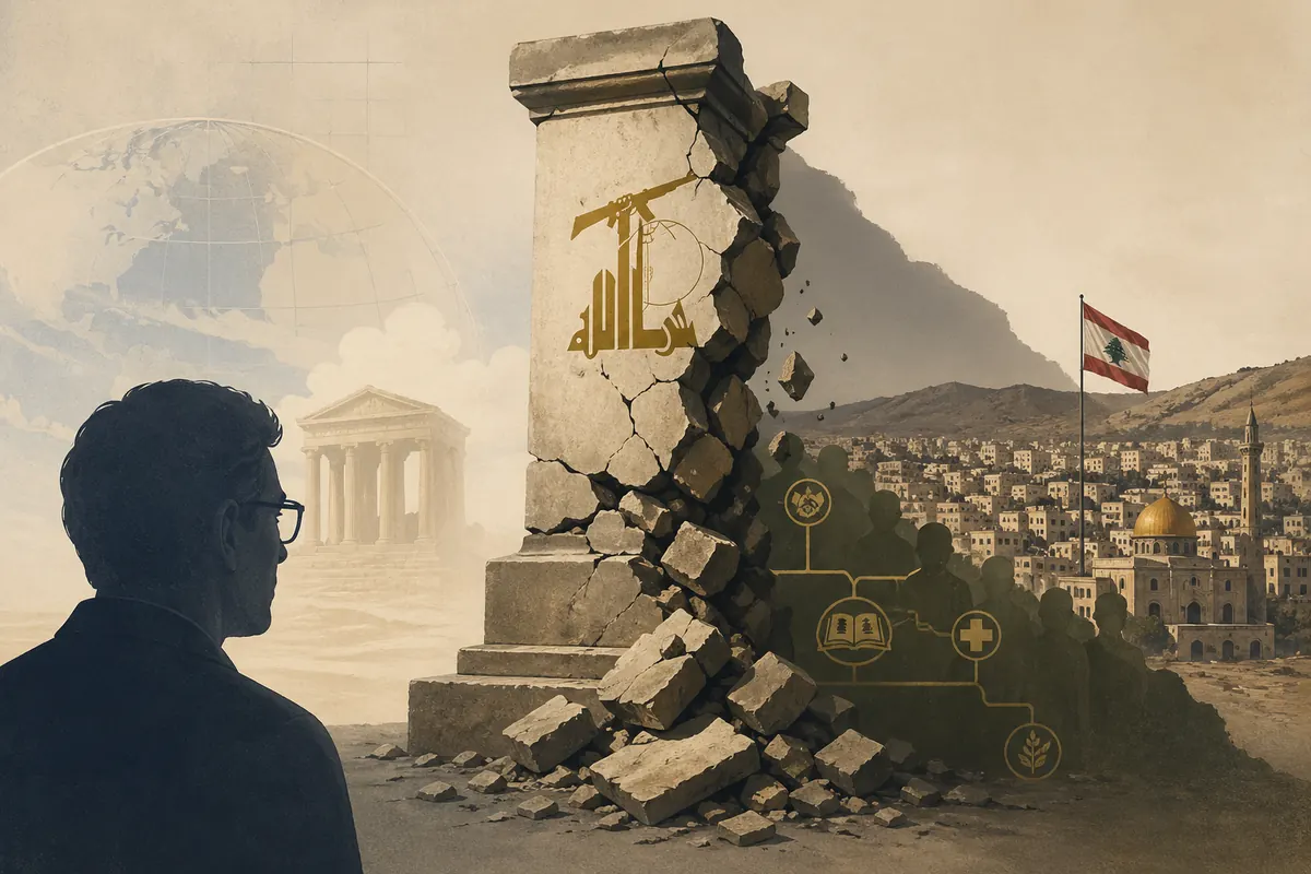 Symbolic editorial artwork for the Open Canada Hezbollah analysis.